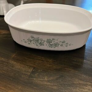 Vintage Corningware Callaway Green Ivy French Baking Dish